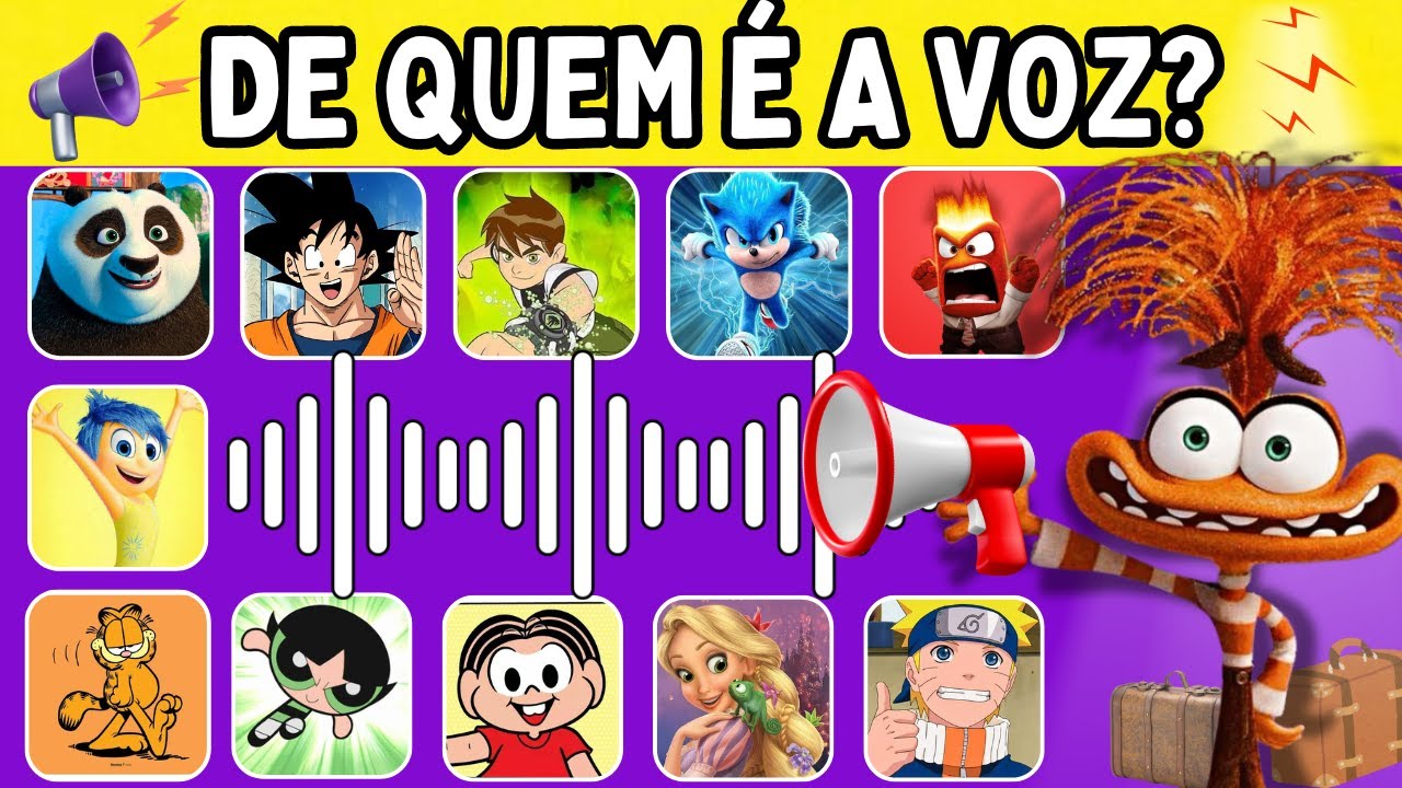 🔊 ADIVINHE O PERSONAGEM PELA VOZ | Desafio das Vozes l De quem é a voz? QUIZ