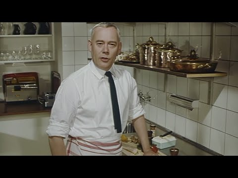 Tore Wretman lagar fisk i Operakällarens provkök (1966)