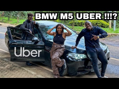 Picking UBER riders with a BMW M5 COMPETITION in Kenya! * Crazy Reactions *