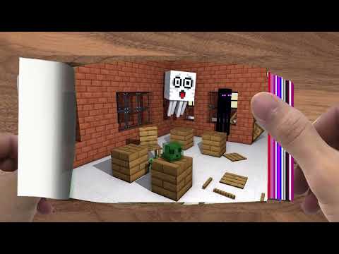 FLIPBOOK   Monster School  SPEEDRUNNER VS 7 MONSTER PART 2   Minecraft Animation006