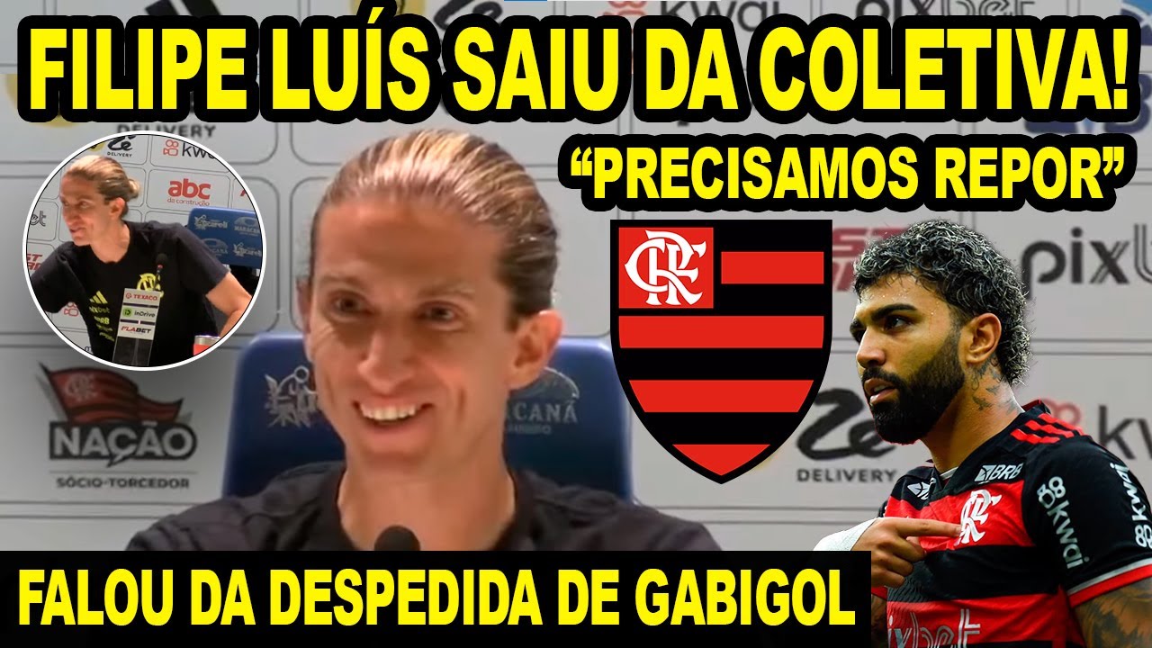 FILIPE LUÍS SAIU DA COLETIVA E FOI ABRAÇAR GERAL! FALA DA DESPEDIDA DO GABIGOL! COLETIVA DO FLAMENGO