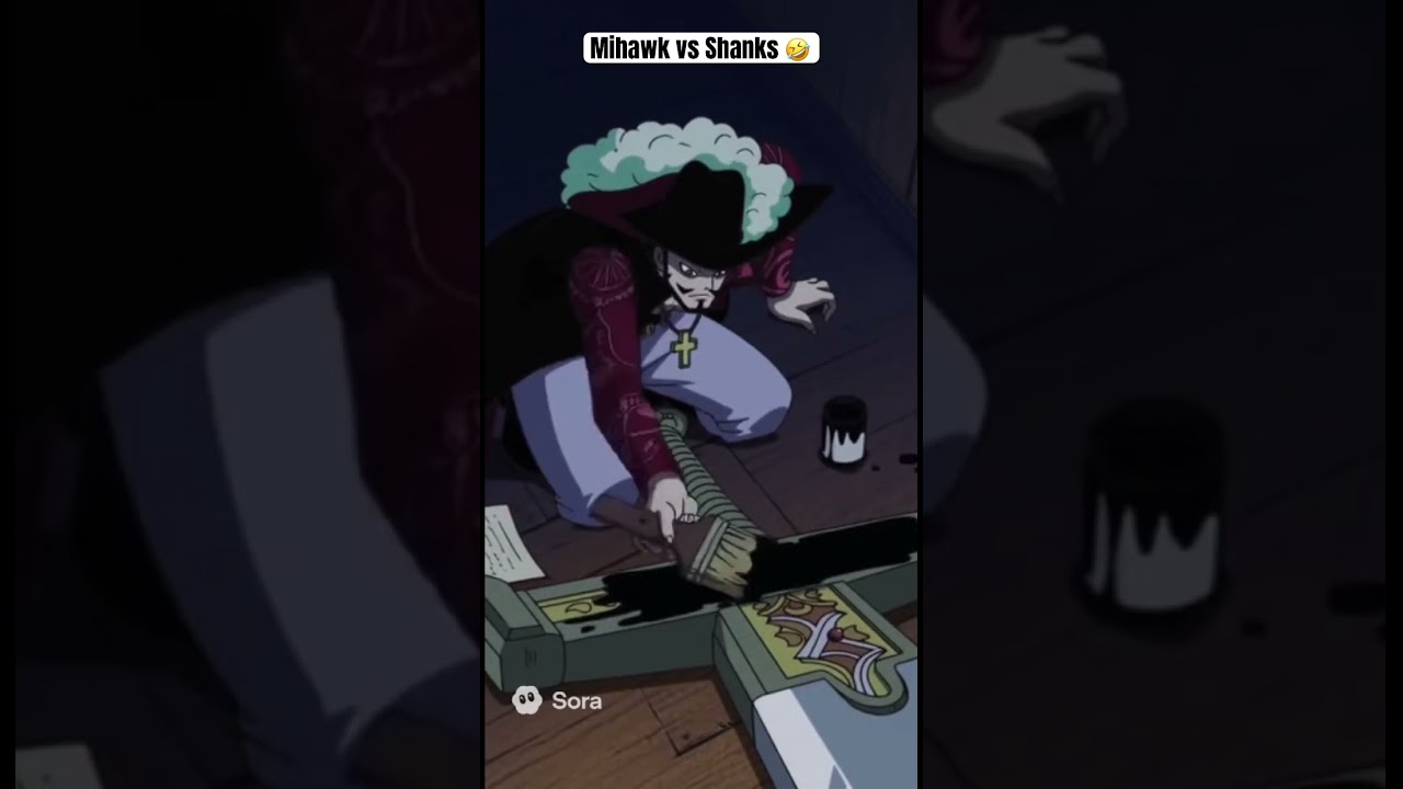 Mihawk vs Shanks 🤣🤦🏻 One Piece Deleted Episode #onepiece #luffy