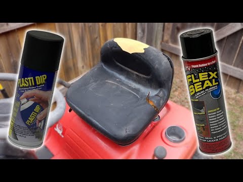 Fixing a Lawn Mower Seat: Flex Seal VS Plastidip