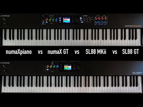 Studiologic SL88 MKii  vs  SL88 GT  vs  numaXpiano  vs  numaX GT
