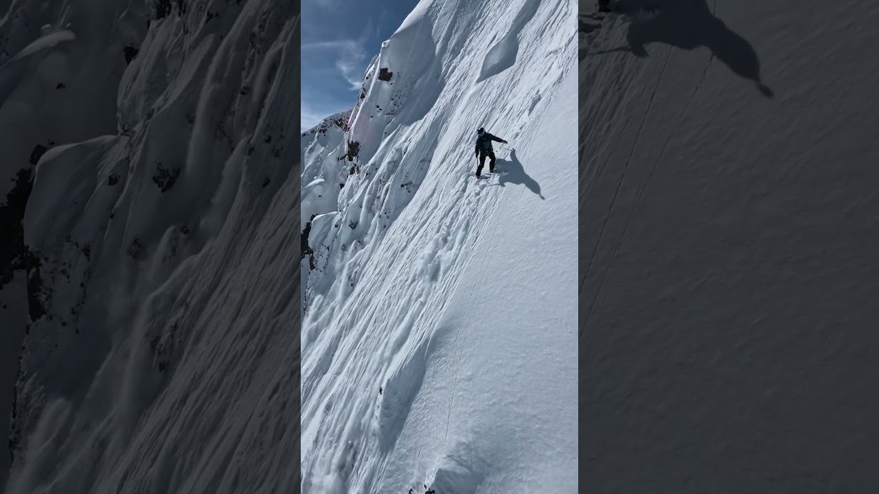 You know it’s an epic descent when even the drone needs to take a break 😏🥶