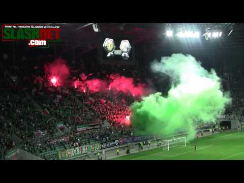 Śląsk Wrocław - IFK Göteborg: oprawa kibiców WKS-u