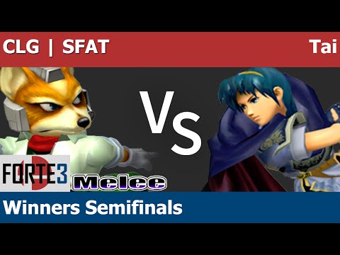 Forte 3 Melee - CLG | SFAT (Fox) vs Tai (Marth) - Winners Semifinals