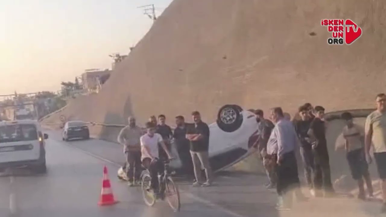 Belen'de takla atan Otomobil Ters Döndü…