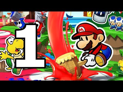 Paper Mario Color Splash Walkthrough Part 1 - No Commentary Playthrough (Wii U)