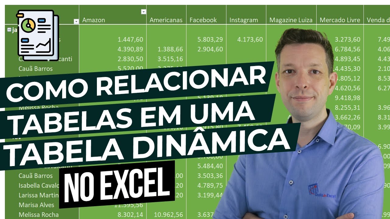 Tabela dinâmica - Como Relacionar várias tabelas Excel
