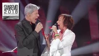 Sanremo 2018 - Gianna Nannini e Claudio Baglioni duettano sulle note di "Amore bello"