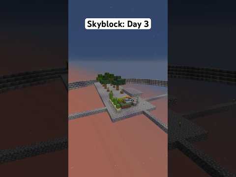 Insane Minecraft Skyblock Timelapse! Day 3 Stacks #shorts