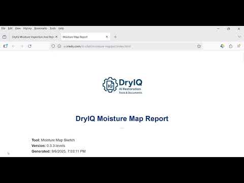 DryIQ Moisture Mapper demo