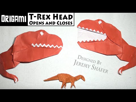 T-rex Head that Opens and Closes 🦖 Pure Origami