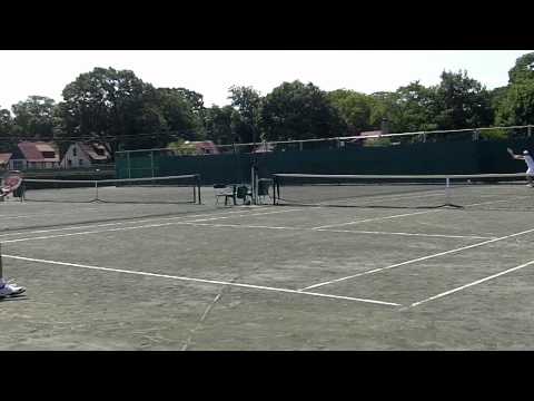 Aleksey Vayner at tennis practice - groundstrokes
