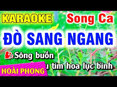 Karaoke Đò Sang Ngang Song Ca Nhạc Sống Dể Hát | Hoài Phong Organ