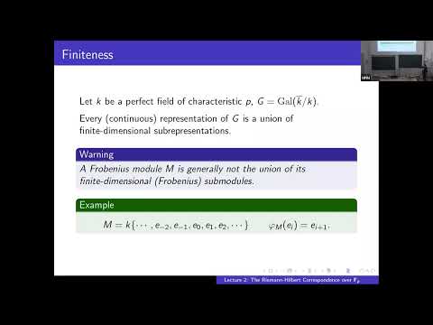 Jacob Lurie: A Riemann-Hilbert Correspondence in p-adic Geometry Part 2