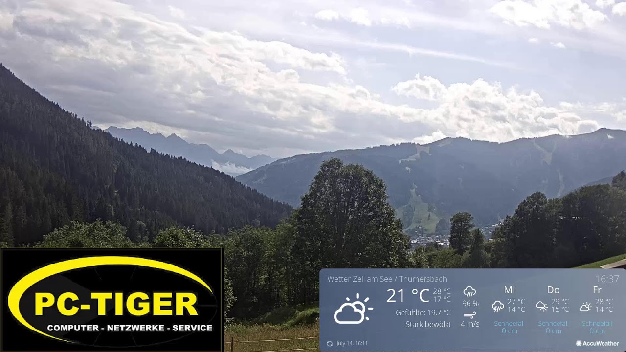Live webcam view of Panorama de Thumersbach sobre Zell am See