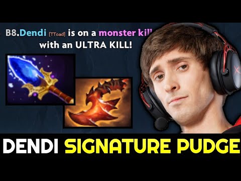DENDI Signature Pudge Carry the Game with Scepter + Overwhelming Blink Build 7.28 Dota 2