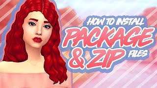 HOW TO INSTALL PACKAGE & ZIP/RAR FILES (EASY) || The Sims 4: CC