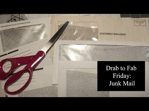 Drab to Fab Friday - Junk Mail Window Envelopes