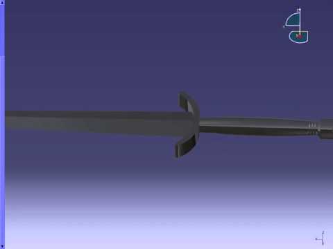 Catia V5R20-Knife/dagger from V for Vendetta