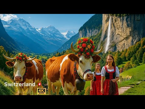 Die Kühe kommen von den Alpen! 🐄🏔️ Alpabfahrt Festival Lauterbrunnen 2025🇨🇭