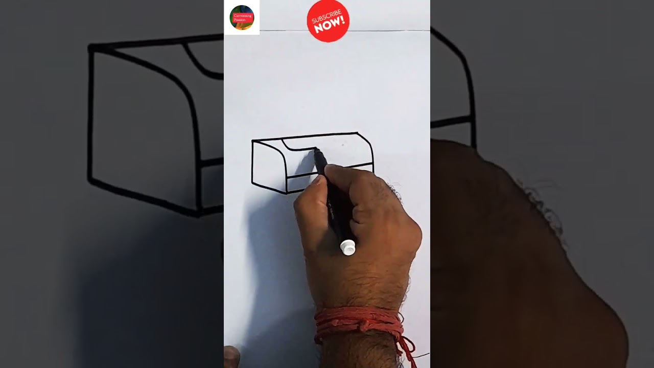 Draw a simple printer using these simple steps #shorts #ashortaday Canvassing Passion