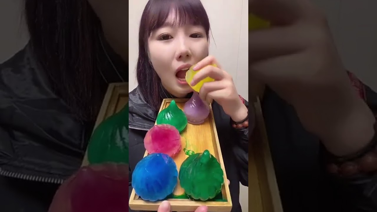 ASMR ICE MUKBANG COLORFUL ICE EATING SOUNDS #204  氷を食べる | 얼음먹방 | buz yemek