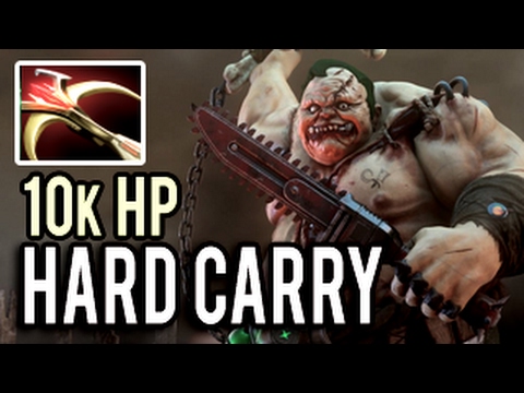 HARD CARRY PUDGE IS REAL!!! 10k HP MOST HARDY HERO IN DOTA 2 NEW META 7.01