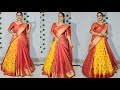 Cancan Saree Drape How To Drape Two Saree In Cancan Style Cancan Style Saree Draping Tutorial