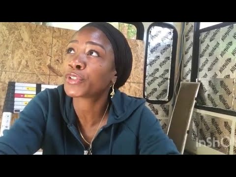 Shuttle Bus Conversion: DIY skylight hatch, epoxy table and updates  #blackvanlife #blackbuslife