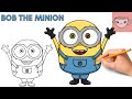 How To Draw Bob The Minion | Cute Easy Step By Step Drawing Tutorial