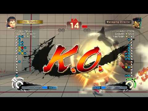 SSF4 AE 2012: PJS AlexTMyers (Sakura) vs PSYCHOABO12TION (Bison) - ranked matches