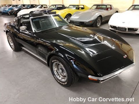 1972 Black Black LT1 Corvette Stingray 4 Speed Manual For Sale Video