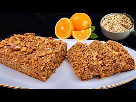 Easy dessert with oats and oranges in 5 minutes! You will make this healthy cake every day!