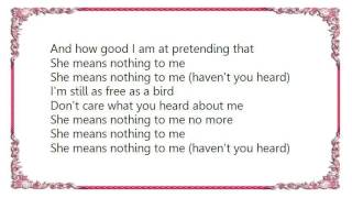 Cliff Richard - She Means Nothing to Me Lyrics