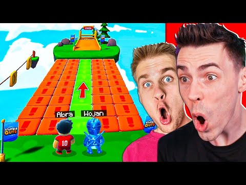 STUMBLE GUYS z ABRA 😱 UCZY Mnie TRIKÓW 🏆