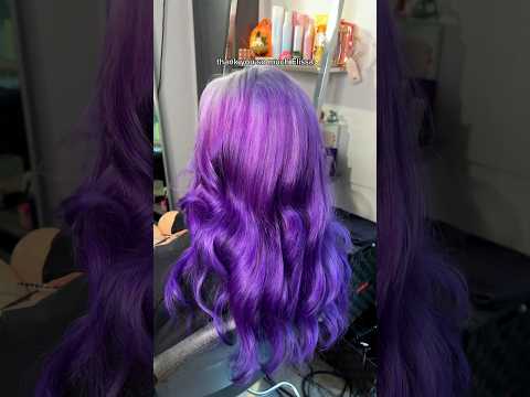 faded pink sunset hair transformation to lilac & dark...