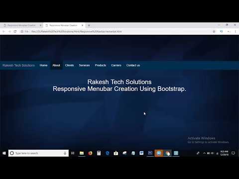 How To Create Responsive Menubar Using Bootstrap   Responsive Menu bar