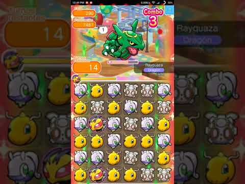 Pokémon Shuffle - Rayquaza (Itemless). Fase 290.