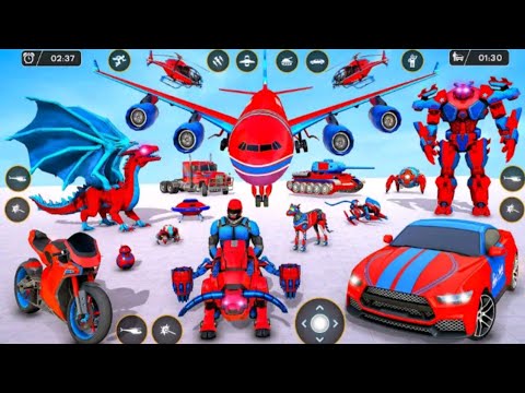 POLICE  DRAGON ROBOT CAR GAME PLAY 2023...