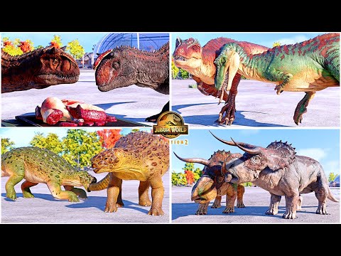 All Funny Moments Animations of Dinosaurs 🦖 Jurassic World Evolution 2 - JWE2