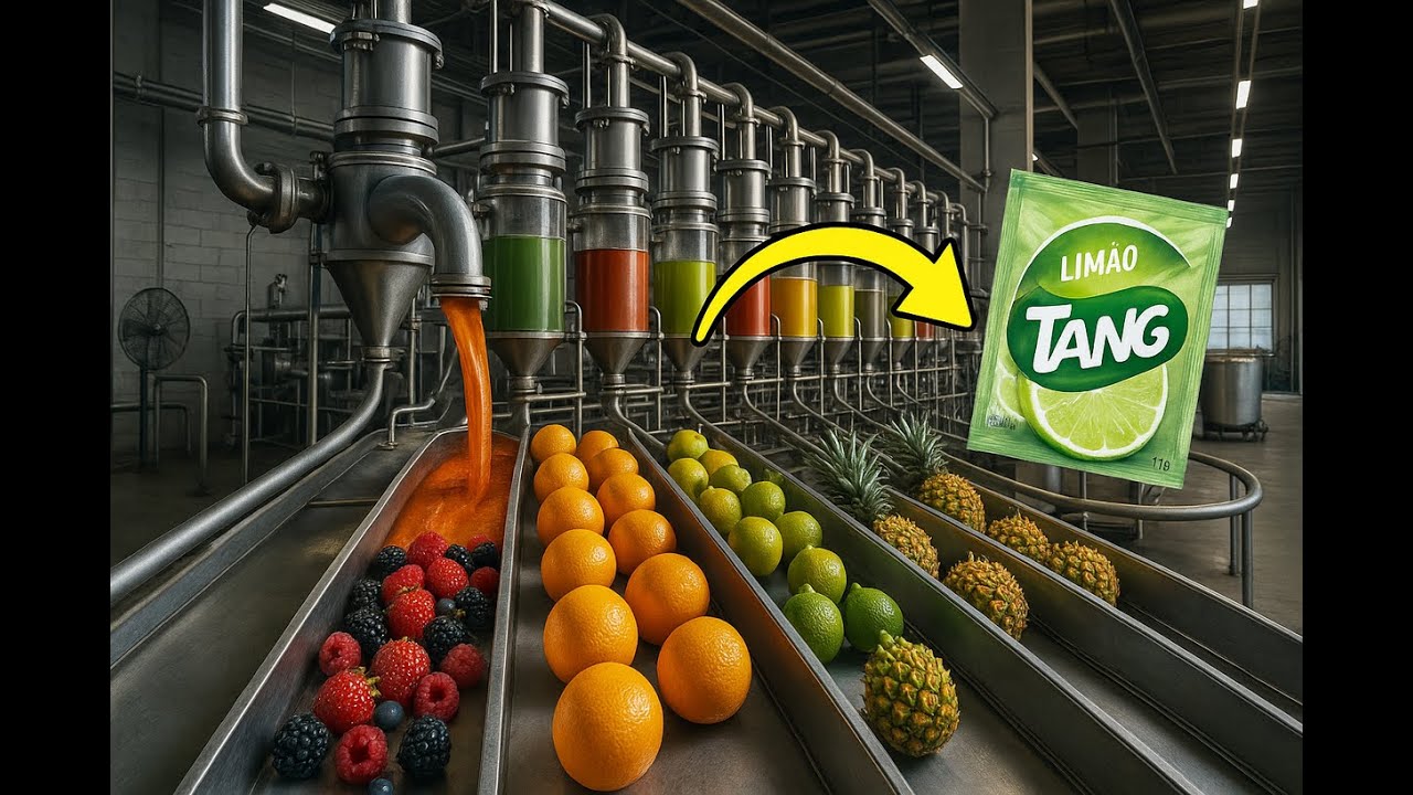 Como o TANG - SUCO EM PÓ é feito - Processo Industrial