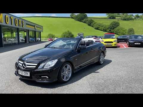 2010 MERCEDES E-CLASS E350CDI CABRIOLET AMG SPORT Diesel Black for sale Castle Motors