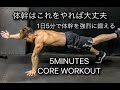 これをやれば体幹は完璧！５分の体幹トレ[CORE WORKOUT]