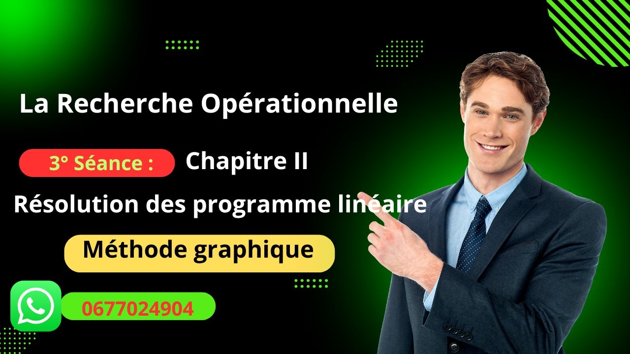 Résolution des programme linéaire "Méthode graphique" Episode 3