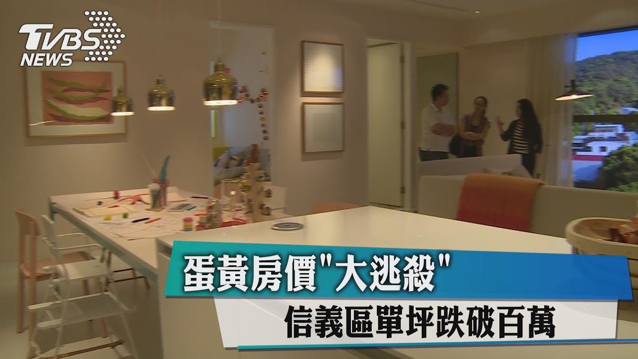 蛋黃房價「大逃殺」　信義區單坪跌破百萬