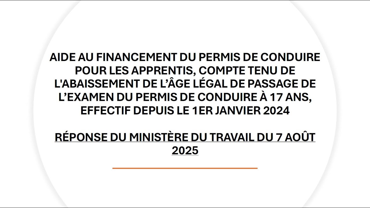 Financement permis de conduire apprentis