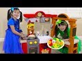 Jannie Emma Pretend Play W Kitchen Restaurant Cooking Kids Toys
